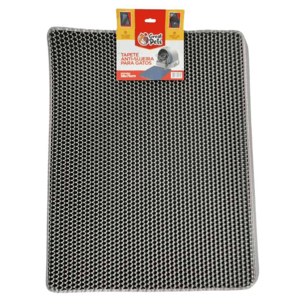 Tapete Anti-Sujeira para Gatos Great Pets EVA Cinza (37x58cm)