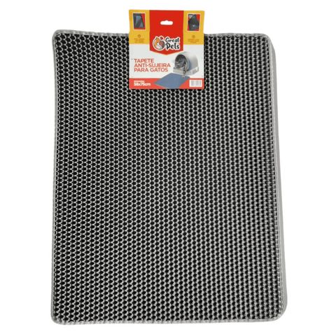 Tapete Anti-Sujeira para Gatos Great Pets EVA Cinza (37x58cm)