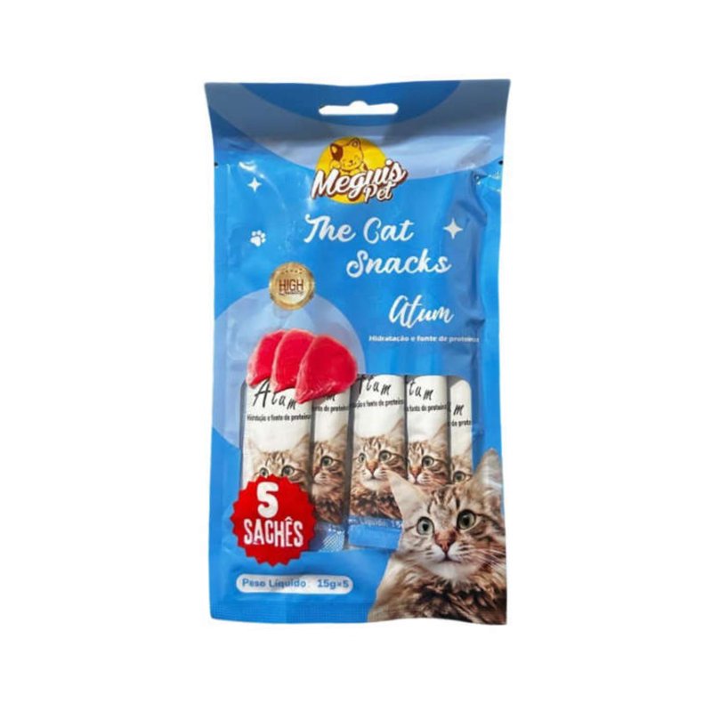 Cat Snack Meguis Pet Atum, 5 Unidades De 15g