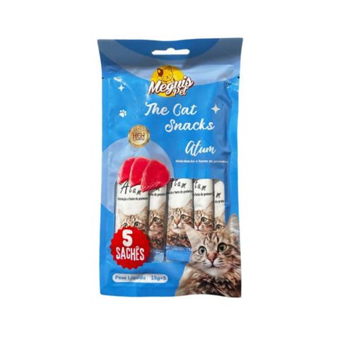 Cat Snack Meguis Pet Atum, 5 Unidades De 15g