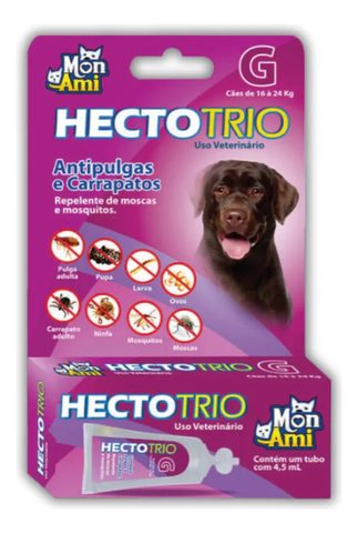 Hectotrio Antipulgas e Carrapatos Cães G