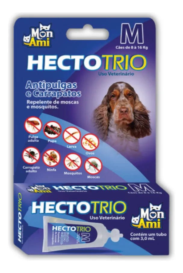 Hectotrio Antipulgas e Carrapatos Cães M