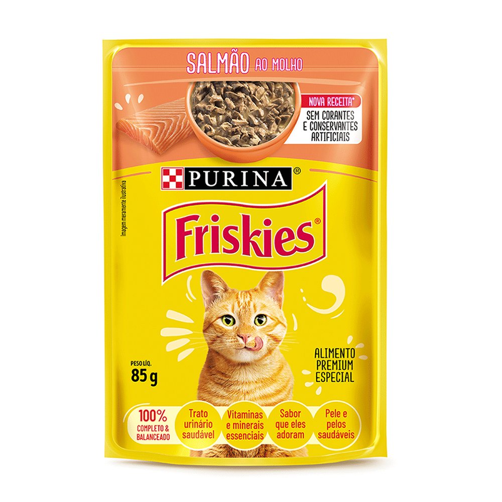 Sachê Friskies Wet Salmão Ao Molho 85g