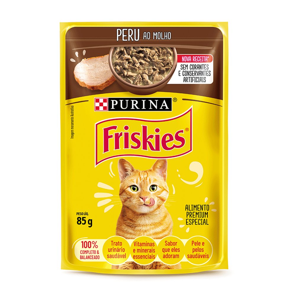 Sachê Friskies Wet Peru Ao Molho 85g