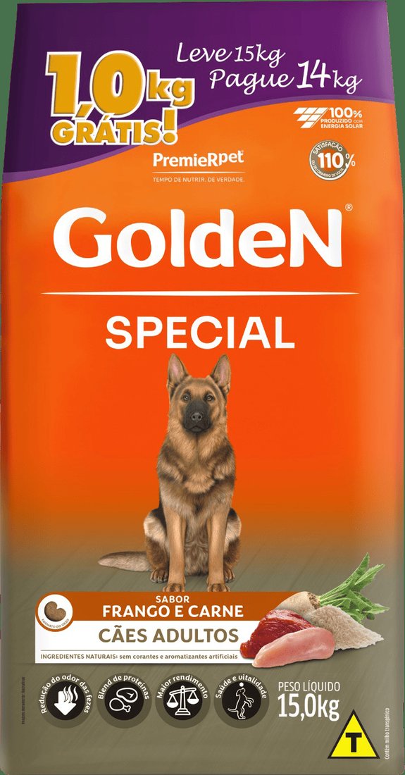 Golden Special, leve 15kg, pague 14kg
