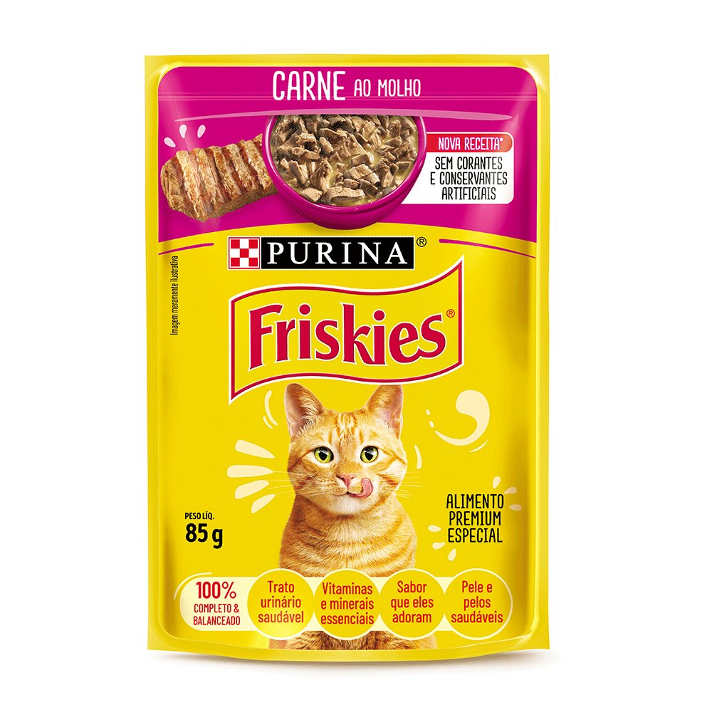 Sachê Friskies Wet Carne Ao Molho 85g