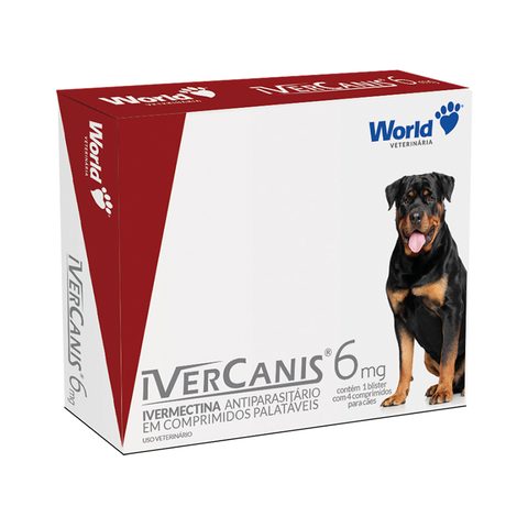 IverCanis World 6mg, Antiparasitário para Cães de Médio Porte (Até 30kg)