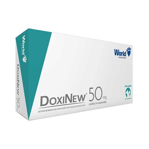 DoxiNew 50mg, Antibiótico para Cães de até 10kg e Gatos