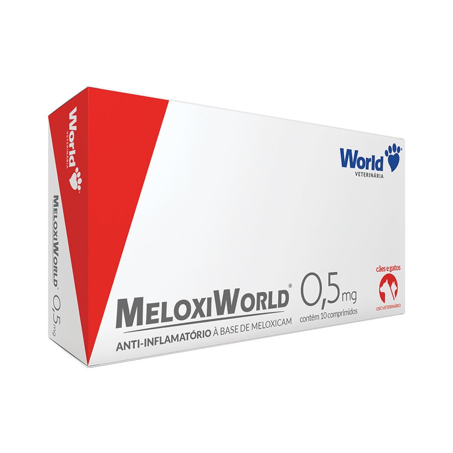 MeloxiWorld 0,5mg, Anti-inflamatório para Cães até 5kg e Gatos