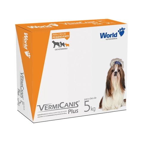 Vermicanis Plus 400mg, Vermífugo para Cães de Pequeno Porte (Até 5kg)