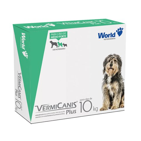 Vermicanis Plus 800mg, Vermífugo para Cães de Médio Porte (Até 10kg)