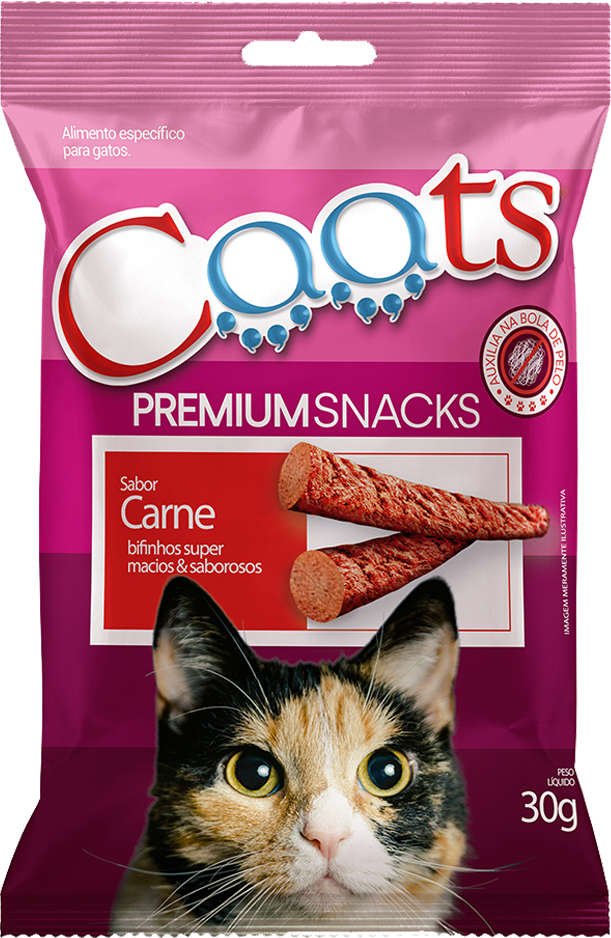 Bifinho Caats Premium para Gatos Adultos Sabor Carne