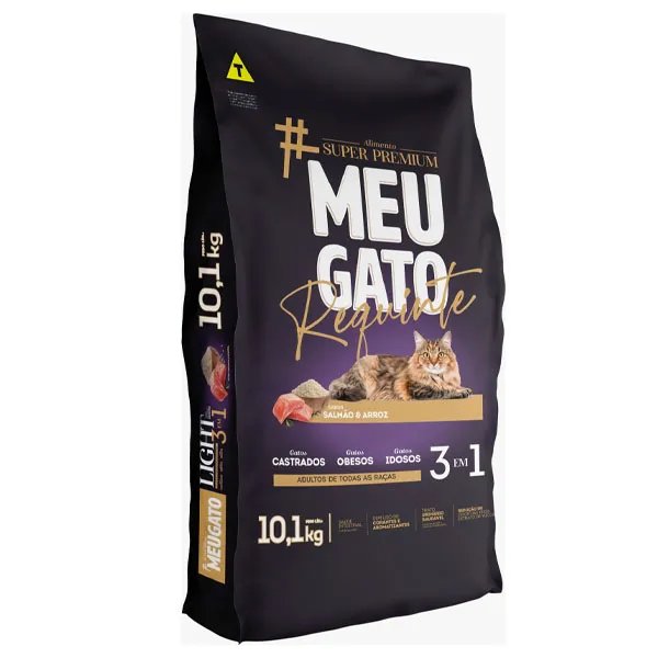 Ração Meu Gato Requinte Castrado Salmão e Arroz 10,1kg