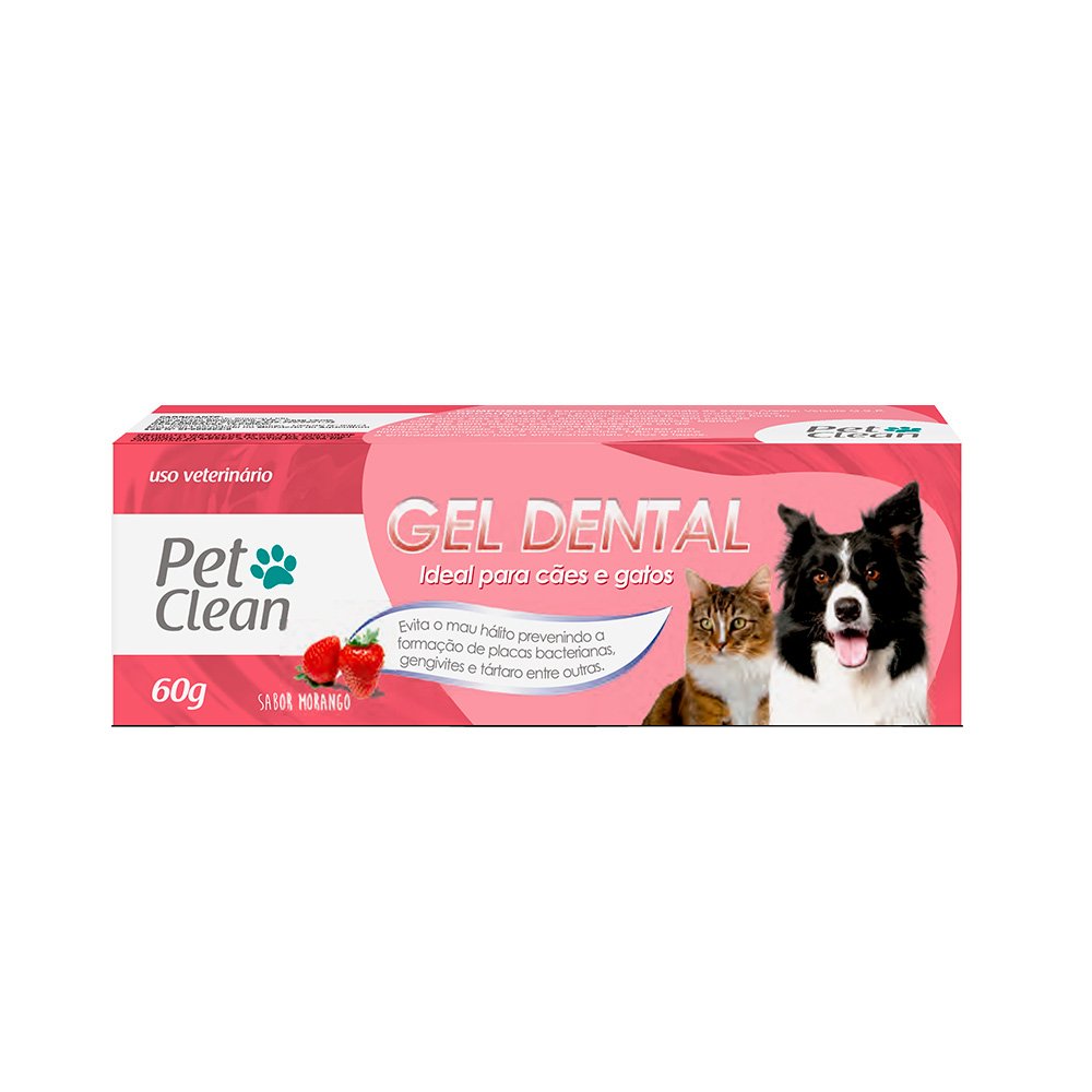Gel Dental Pet Clean Morango 60g