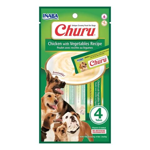Petisco Churu Frango com Vegetais para Cães 56g