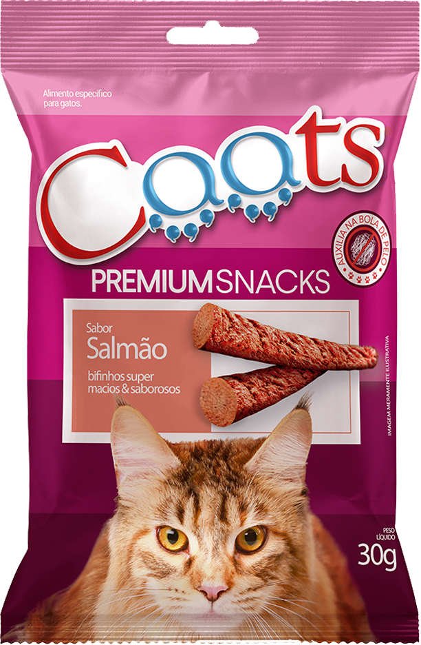 Bifinho Caats Premium para Gatos Adultos Sabor Salmão
