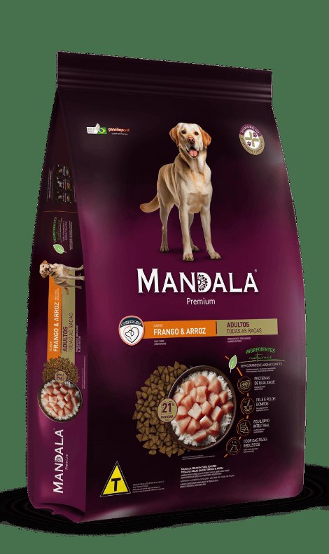 Ração Mandala Cães Adultos Frango e Arroz 15kg