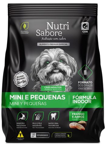 Ração Nutri Sabore Cães Adultos Raças Mini e Pequenas Frango e Arroz 10,1kg