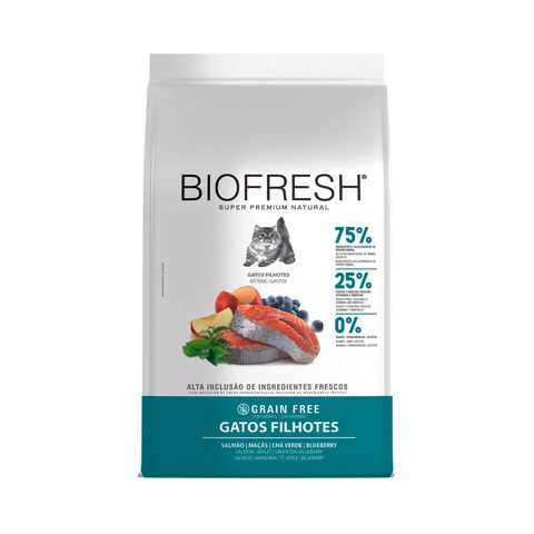Ração Biofresh Super Premium Natural para Gatos Filhotes Salmão e Frutas, 1,5kg