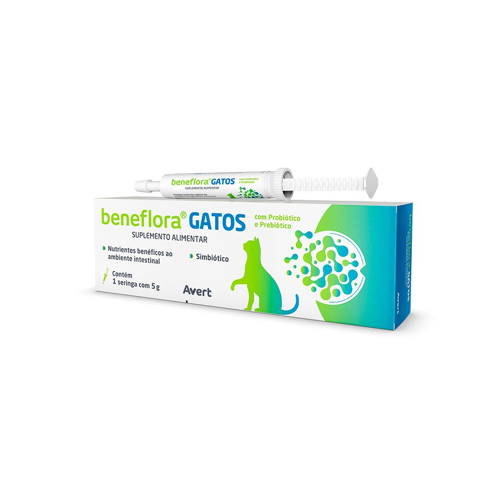 Suplemento Simbiótico Beneflora Gatos Pasta, Seringa 5g