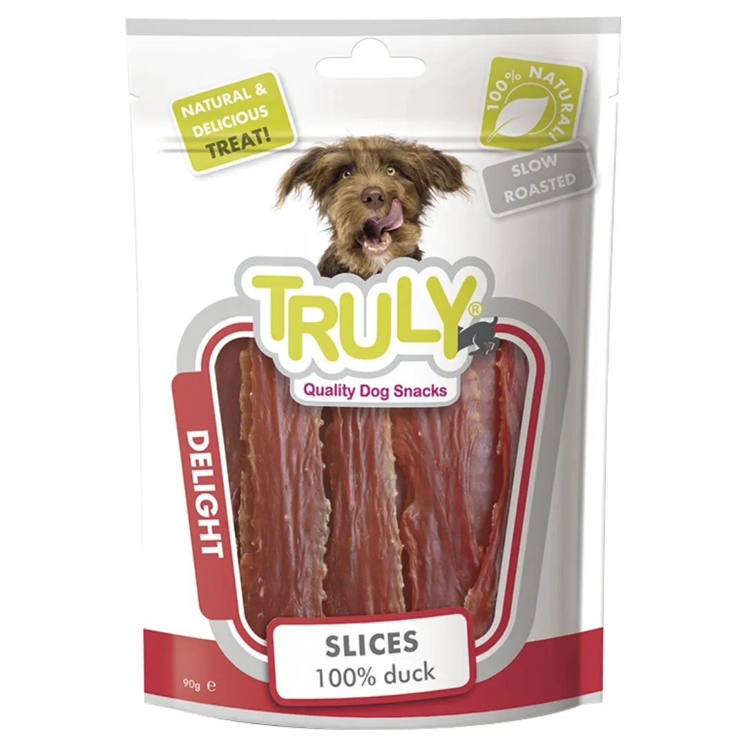 Petisco Natural Truly Delight Fatias de Pato para Cães, 90g