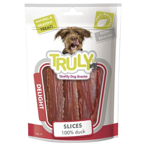 Petisco Natural Truly Delight Fatias de Pato para Cães, 90g