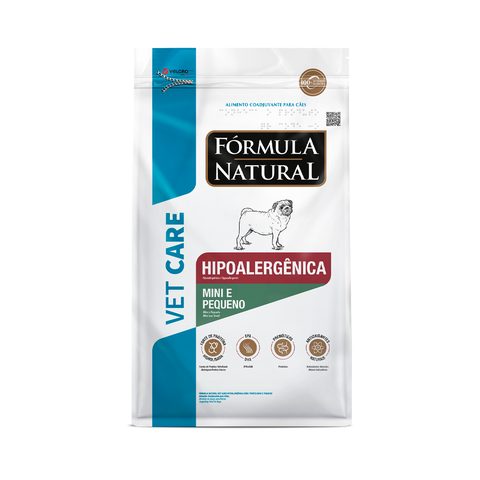 Ração Fórmula Natural Vet Care Hipoalergênica Cães Mini e Pequeno, 2kg