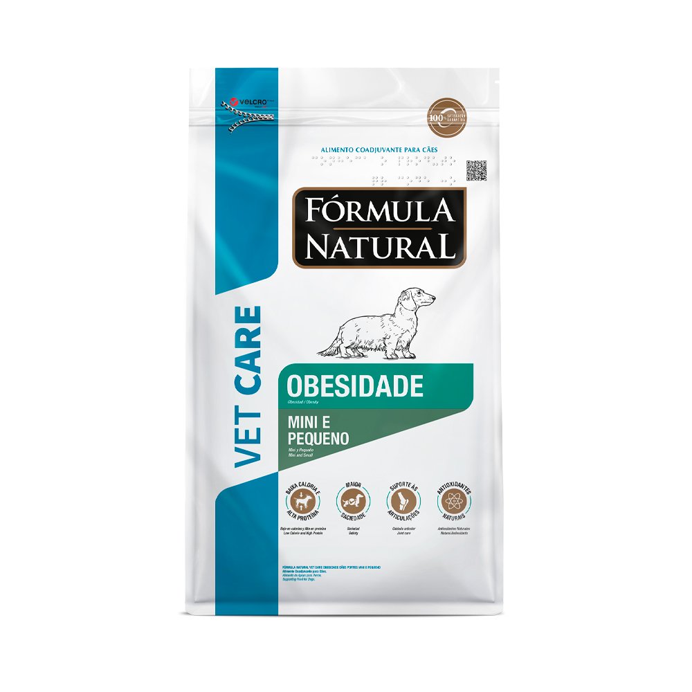 Ração Fórmula Natural Vet Care Obesidade Cães Mini e Pequeno, 2kg