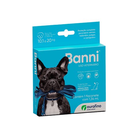 Banni Antipulgas, Carrapatos e Vermes, Cães de 10kg a 20kg