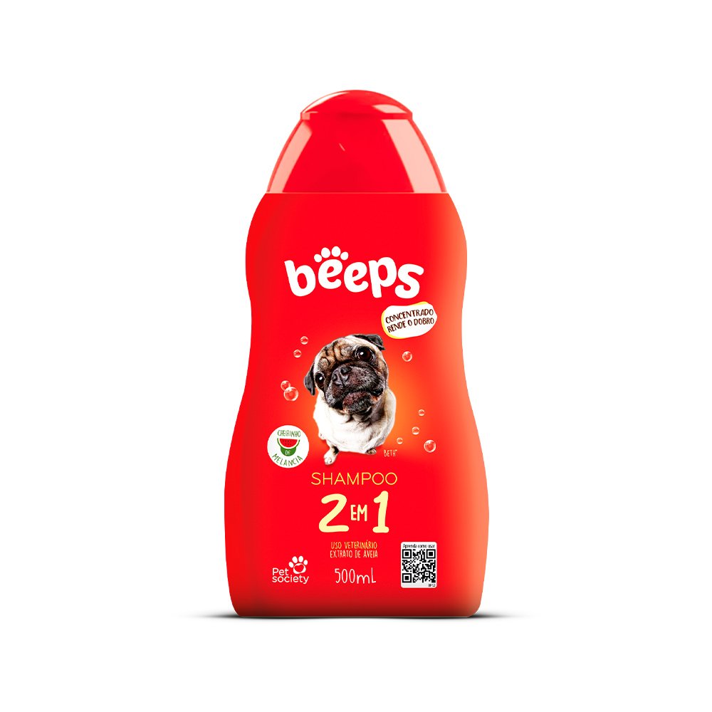 Beeps Shampoo Pelos Curtos 2 Em 1 500ml
