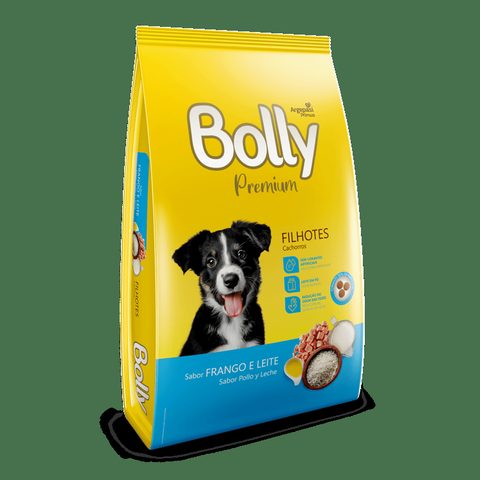 Bolly Premium Cães Filhotes Frango E Leite 1 Kg